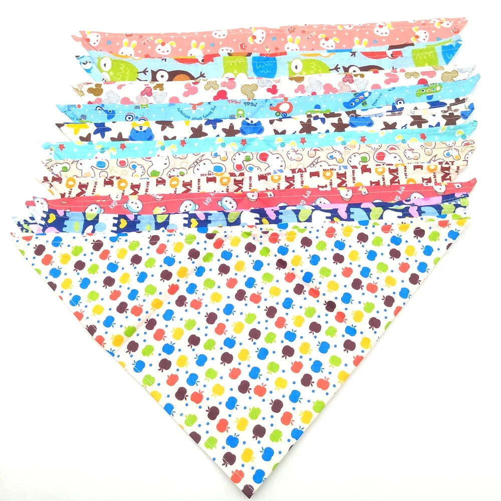 S/M/L/XL Bulk Dog Bandana 50 colours Cotton Small-Large Dog Bandanas Scarf Small Dog Puppy Cat Bibs For Dogs Accessories