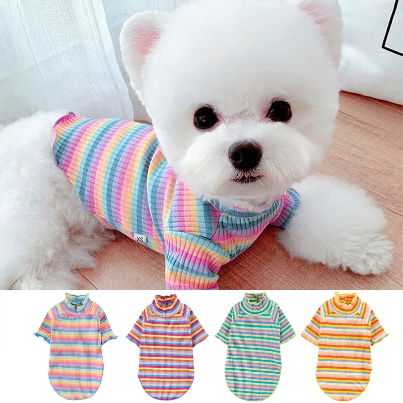 Pet Dog Clothes Puppy Vest T-shirt Shirt Cute Spring Pet Skirt Dress Roupas para cães Bottoming Shirt Dog Costume Puppy Clothes