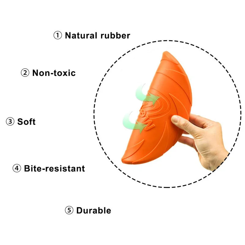 OUZEY Bite Resistant Flying Disc Toys For Dog Multifunction Pet Puppy Training Toys Outdoor Interactive Game Pet Dogs Products