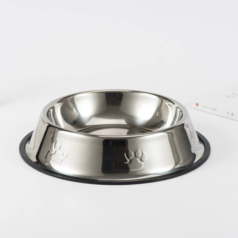 6 Size Pet Dog Cat Bowls Stainless Steel Feeding Feeder Water Bowl for Pet Dog Cats Puppy Outdoor Food Dish XS/S/M/L/XL/XXL
