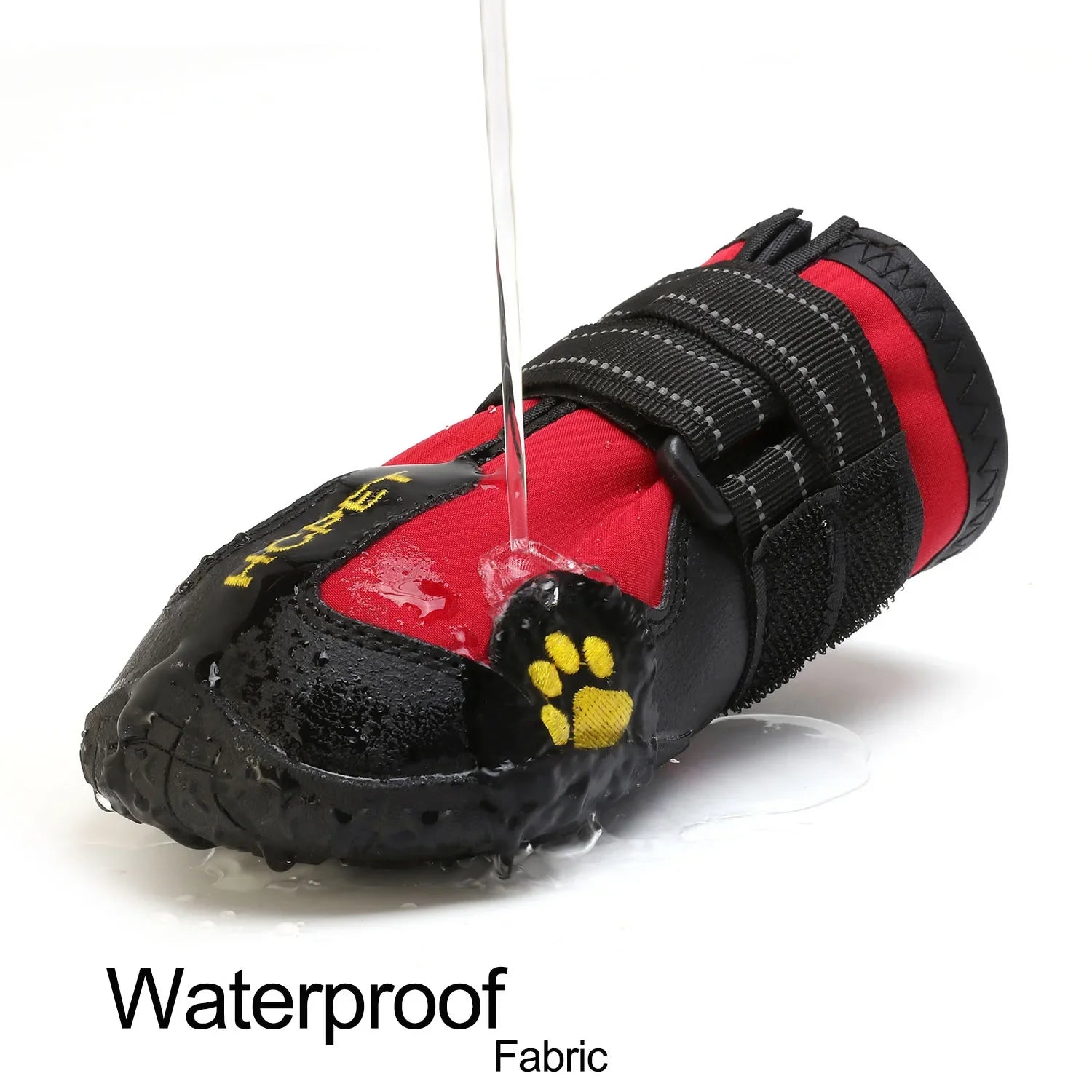 4pcs/set Pet Dog Shoes Reflective Waterproof Dog Boots Warm Snow Rain Pets Booties Anti-slip Socks Footwear For Medium Large Dog